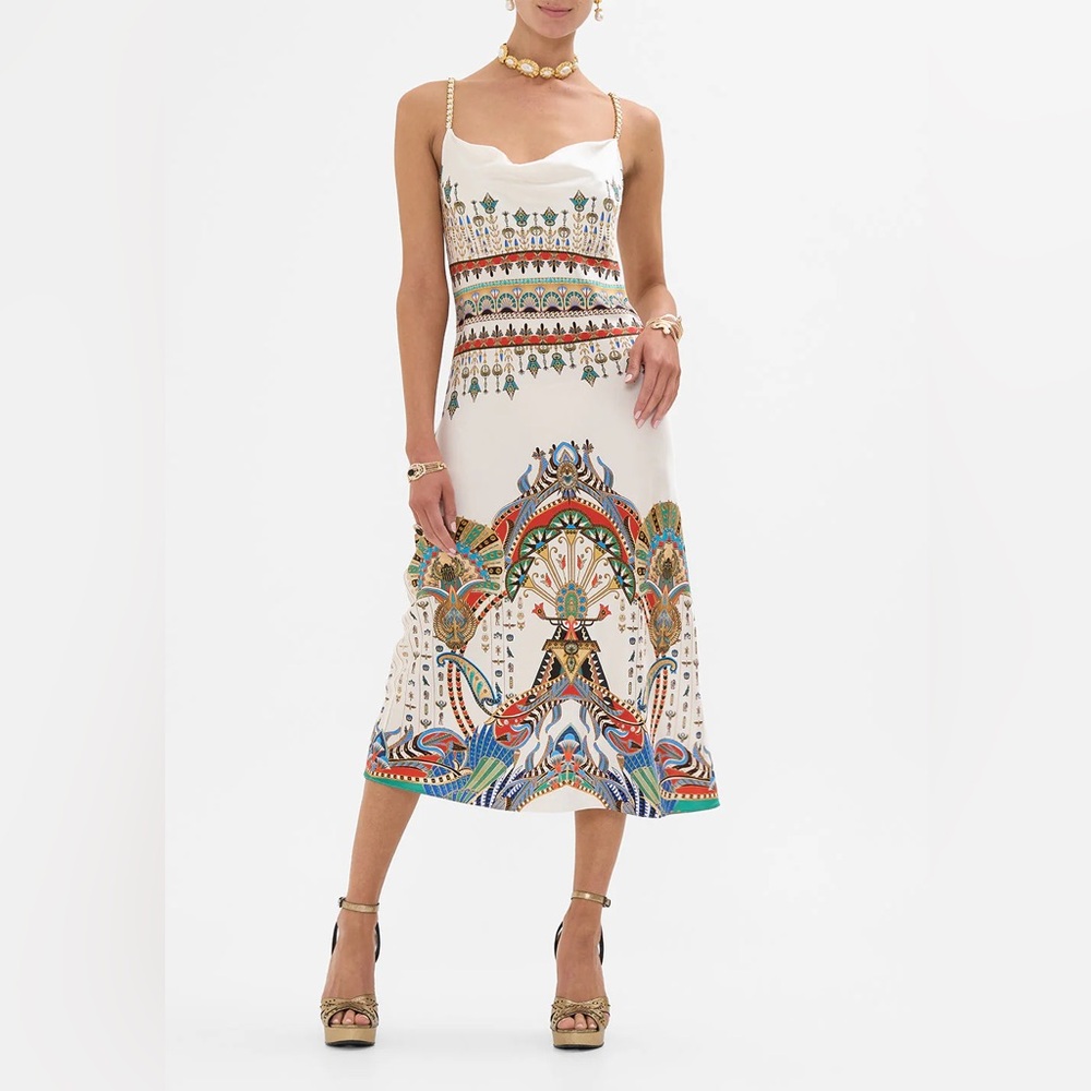 NWT Camilla Valley of the Queens Long Bias Slip Dress
